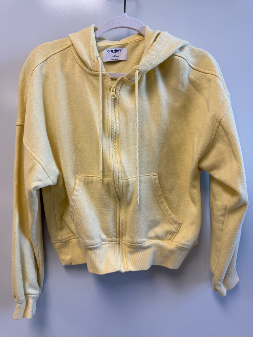 Old Navy Pale Yellow Full-Zip Hoodie